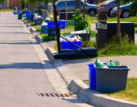 Professional waste clearance team in action