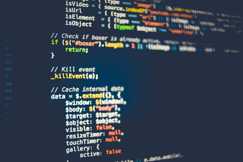 The image depicts a close-up view of a computer screen displaying lines of code in a text editor. On the left side, there is a directory tree with various folders and files, including 'public', 'scrip